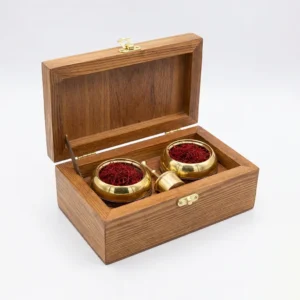 باکس هدیه زعفران طرح دو مروارید